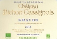 Etiquette Bichon Cassignols, vin biologique rouge